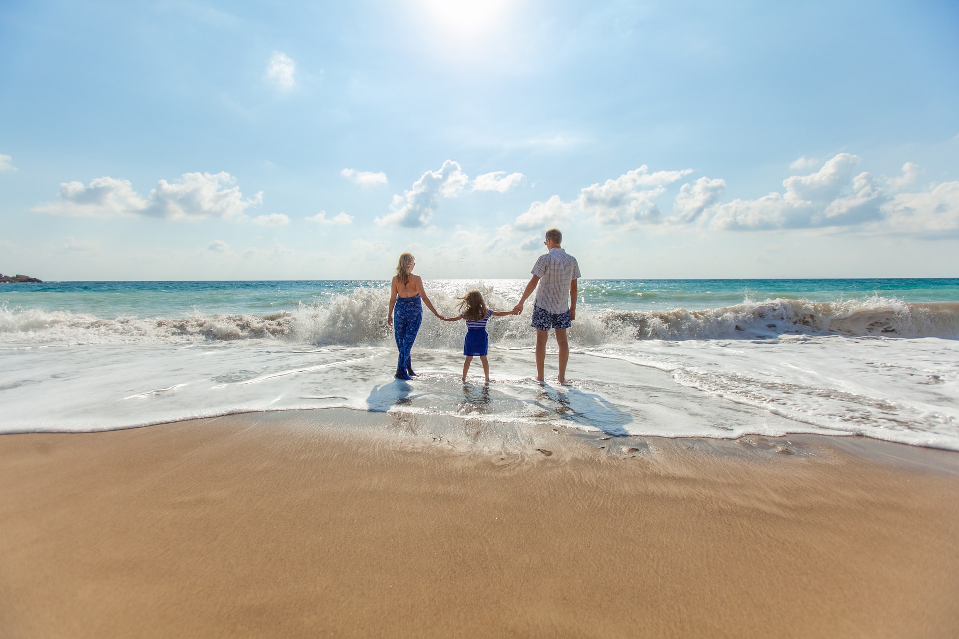 Family at the beach